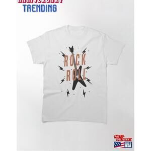 Rock And Roll Design Classic Tshirt